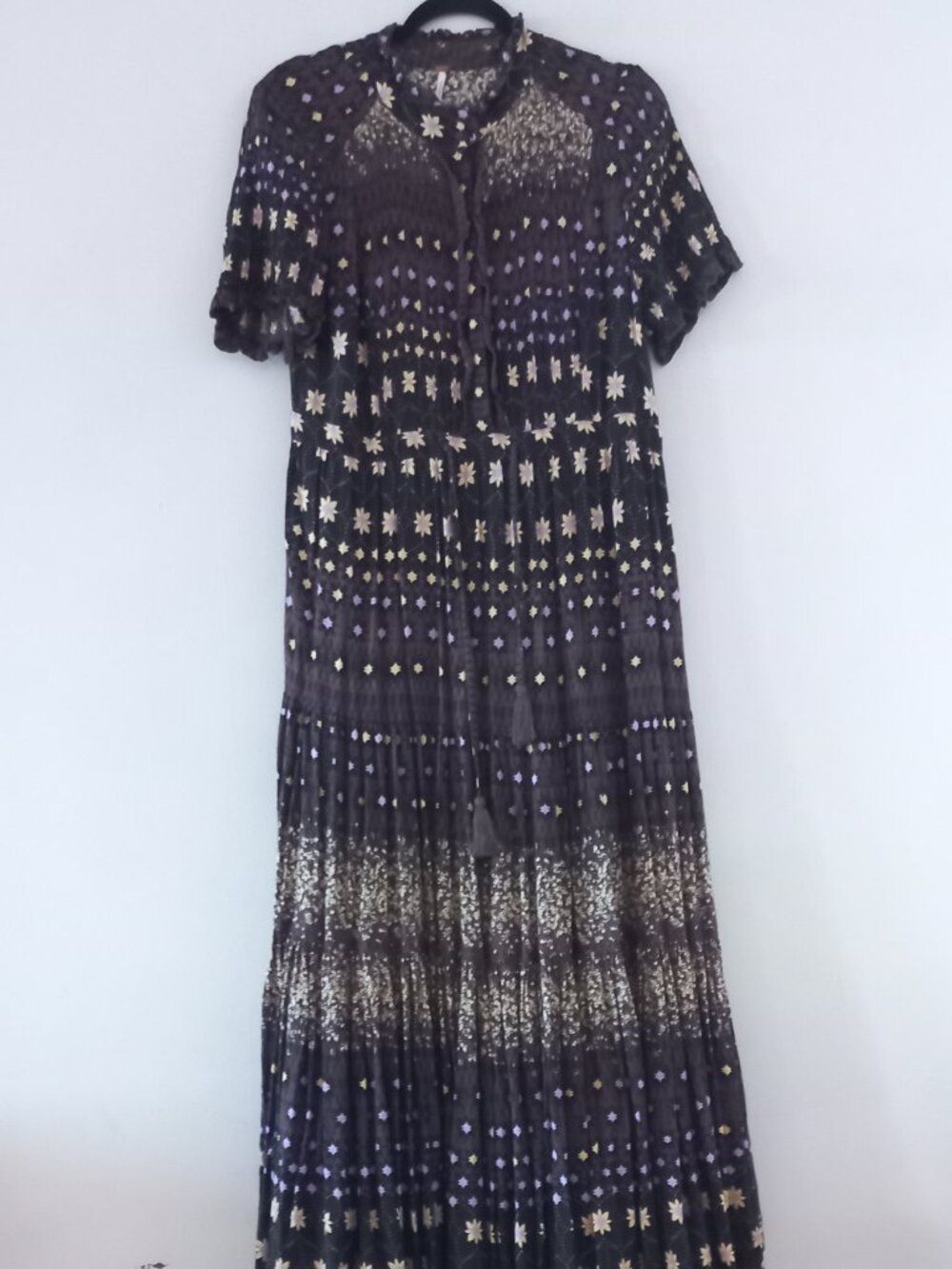 FREE PEOPLE dark floral maxi dress